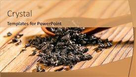  Presentation with dry - Theme having dry-puer-tea-leaf background and a yellow colored foreground