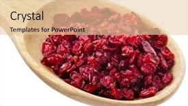  Presentation with barberry - Slides enhanced with dry red barberry spices background and a  colored foreground