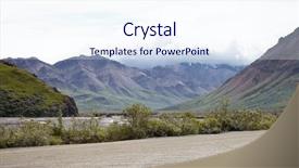  Presentation with running mountains - Audience pleasing slides consisting of dry river bed running backdrop and a  colored foreground