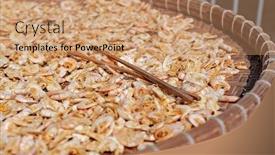  Presentation with dry fish - Amazing slide set having dry seafood tai o fish market hong kong backdrop and a coral colored foreground