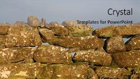  Presentation with dry - Slide deck having dry stone wall dartmoor background and a light gray colored foreground