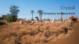  Presentation with ancient egypt - Presentation enhanced with dry-thorny-bushes background and a light blue colored foreground