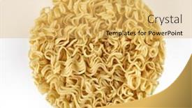  Presentation with noodles - Presentation theme with dry-uncooked-instant-noodles-isolated background and a yellow colored foreground
