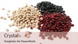  Presentation with beans - Presentation enhanced with dry white red and black background and a  colored foreground