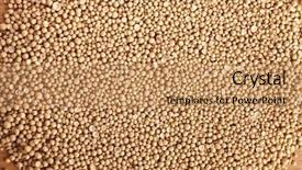  Presentation with yeast - PPT theme featuring dry yeast balls in wooden background and a coral colored foreground