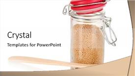  Presentation with yeast - Audience pleasing PPT theme consisting of dry yeast in bank backdrop and a white colored foreground