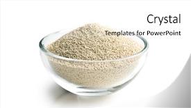  Presentation with yeast - PPT theme with dry yeast in bowl background and a white colored foreground