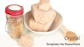  Presentation with yeast - Slides enhanced with dry yeast isolated on white background and a lemonade colored foreground