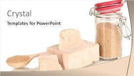  Presentation with yeast - PPT theme with dry yeast isolated on white background and a white colored foreground