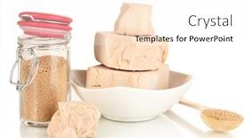  Presentation with yeast - Beautiful PPT theme featuring dry yeast isolated on white backdrop and a pink colored foreground