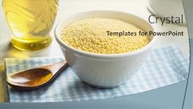  Presentation with couscous - Colorful theme enhanced with dry-yellow-couscous-in-bowl backdrop and a lemonade colored foreground