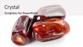  Presentation with date palm - Theme consisting of dryed dates on white background background and a white colored foreground