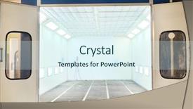  Presentation with radiator car - Cool new PPT theme with drying chamber for car backdrop and a sky blue colored foreground