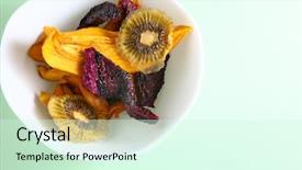  Presentation with jackfruit - Presentation theme having drying jackfruit - dried fruits in a blow background and a cool aqua colored foreground