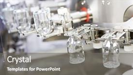  Presentation with industrial machine - Beautiful theme featuring drying machine for powder drugs backdrop and a gray colored foreground