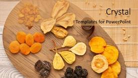  Presentation with wood rustic urban furniture - Audience pleasing theme consisting of drying timber - dried fruits on vintage rustic backdrop and a yellow colored foreground