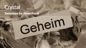  Presentation with secret - Cool new presentation design with dsecure document shredding - shredded paper tag secret backdrop and a  colored foreground