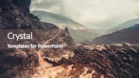  Presentation with himalaya - Slides having dsi - perfect mountain trail background and a violet colored foreground