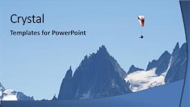  Presentation with paragliding - Colorful presentation theme enhanced with du chamonix alps chamonix france backdrop and a light blue colored foreground