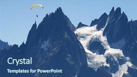  Presentation with paragliding - PPT layouts featuring du chamonix alps chamonix france background and a ocean colored foreground