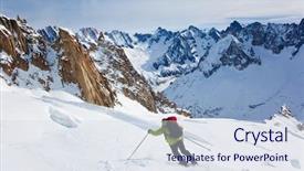  Presentation with moving snow - Presentation enhanced with du plan vall e blanc background and a sky blue colored foreground