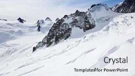  Presentation with moving snow - Amazing presentation theme having du plan vall e blanc backdrop and a sky blue colored foreground