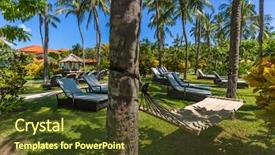  Presentation with bali nusa dua - PPT layouts consisting of dua resort in bali indonesia background and a tawny brown colored foreground