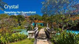  Presentation with bali nusa dua - Cool new PPT layouts with dua resort in bali indonesia backdrop and a ocean colored foreground