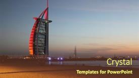  Presentation with skyscraper - Amazing presentation design having dubai-april-17-burj-al backdrop and a tawny brown colored foreground