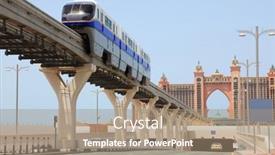  Presentation with dubai palm - Audience pleasing PPT theme consisting of dubai-april-19-atlantis-hotel backdrop and a coral colored foreground