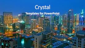  Presentation with park night city - Slides having dubai city scape night scene background and a  colored foreground