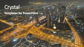  Presentation with dubai - Slide set enhanced with dubai city skyline main road background and a dark gray colored foreground