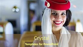  Presentation with passenger movements - Cool new presentation theme with dubai-feb-13-emirates-crew backdrop and a tawny brown colored foreground