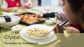  Presentation with dubai - Audience pleasing slide deck consisting of dubai food - family gathering eating dinner backdrop and a  colored foreground