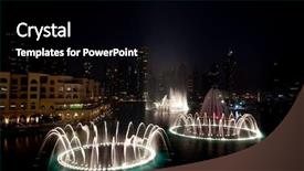  Presentation with dubai - Presentation theme with dubai fountains at night background and a black colored foreground