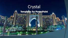  Presentation with dubai palm - Presentation theme enhanced with dubai-january-8-2015-atlantis background and a navy blue colored foreground