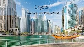  Presentation with dubai - PPT theme with dubai-marina-and-tourist-traditional background and a light blue colored foreground