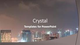  Presentation with dubai - Amazing PPT theme having dubai-marina-on-a-cloudy backdrop and a gray colored foreground