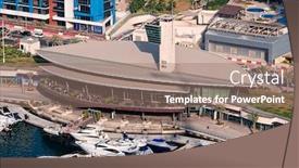  Presentation with sailing - Slides enhanced with dubai marina sailing club background and a coral colored foreground