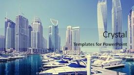  Presentation with united states unity - Presentation theme consisting of dubai marina united arab emirates background and a  colored foreground