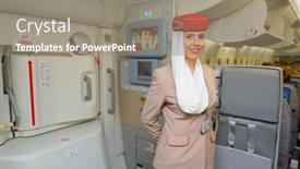  Presentation with passenger movements - Beautiful PPT theme featuring dubai-nov-12-airbus-a380 backdrop and a gray colored foreground