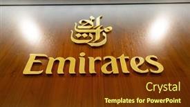  Presentation with united airline - Slide deck consisting of dubai-september-08-2015-emirates background and a tawny brown colored foreground