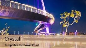  Presentation with tolerance - Colorful slides enhanced with dubai tolerance bridge at night backdrop and a coral colored foreground