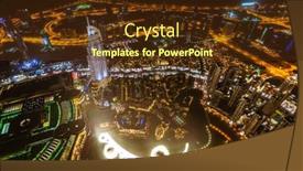  Presentation with khalifa - Presentation theme enhanced with dubai-uae-1-april-2014 background and a tawny brown colored foreground