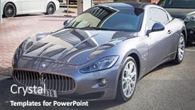  Presentation with luxury car - Audience pleasing presentation design consisting of dubai-uae-2-april-2014 backdrop and a dark gray colored foreground