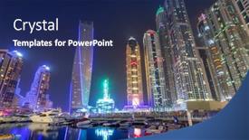  Presentation with persian gulf - Audience pleasing PPT theme consisting of dubai-uae-31-march-2014 backdrop and a navy blue colored foreground