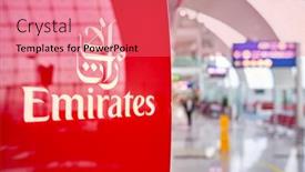  Presentation with united airline - PPT theme having dubai-uae-31-march-2014 background and a coral colored foreground