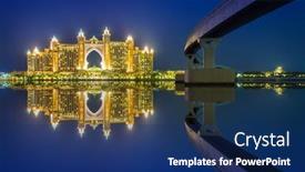  Presentation with dubai palm - Cool new slide deck with dubai-uae-31-march-2014 backdrop and a navy blue colored foreground