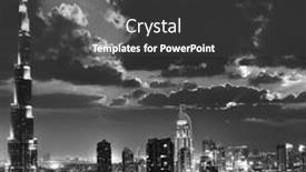  Presentation with khalifa - Audience pleasing slides consisting of dubai-uae-april-04-burj backdrop and a dark gray colored foreground