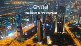  Presentation with khalifa - Slide set with dubai-uae-april-1-city background and a  colored foreground